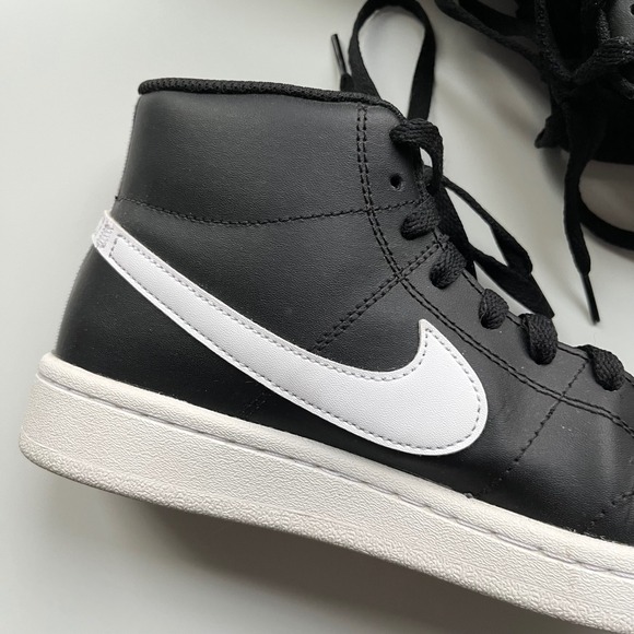 Nike Court Royale 2 Mid High Top Black White Womens 7 - Picture 7 of 15
